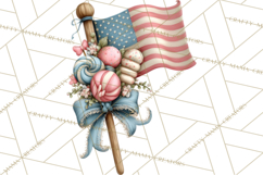 Patriotic Backyard BBQ Clipart and 4th of July Cookout Art Product Image 3