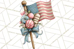 Patriotic Backyard BBQ Clipart and 4th of July Cookout Art Product Image 3