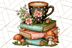 Cozy Chapters Coffee Books Nature Clipart PNG Graphics Product Image 3