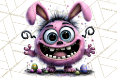 Funny Easter Monsters Clipart, Monster Easter PNG File Product Image 4