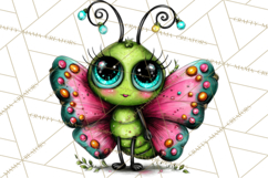 Cute Butterfly Characters Clipart, Spring Png Product Image 4