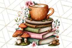 Cozy Chapters Coffee Books Nature Clipart PNG Graphics Product Image 4