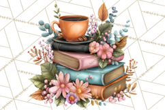 Cozy Chapters Coffee Books Nature Clipart PNG Graphics Product Image 5