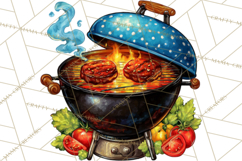 Summer BBQ Beer &amp; Grilling Clipart, Barbecue Png Files Product Image 5