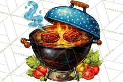 Summer BBQ Beer & Grilling Clipart, Barbecue Png Files Product Image 5