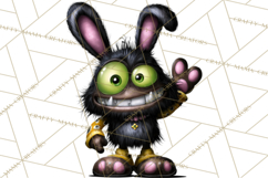 Funny Easter Monsters Clipart, Monster Easter PNG File Product Image 3