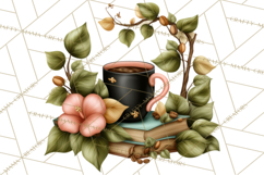 Cozy Chapters Coffee Books Nature Clipart PNG Graphics Product Image 4