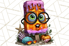 Cute Summerween Beach Monster PNG Clipart Product Image 4