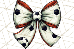 Sports Bows Clipart, Sports Bow PNG, Volleyball Soccer Product Image 4