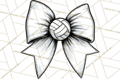 Sports Bows Clipart, Sports Bow PNG, Volleyball Soccer Product Image 5