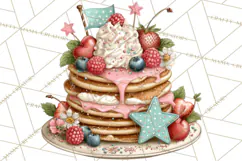 Patriotic Backyard BBQ Clipart and 4th of July Cookout Art Product Image 5