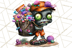 Cute Summerween Beach Monster PNG Clipart Product Image 3