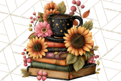 Cozy Chapters Coffee Books Nature Clipart PNG Graphics Product Image 3