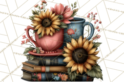 Cozy Chapters Coffee Books Nature Clipart PNG Graphics Product Image 4
