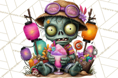 Cute Summerween Beach Monster PNG Clipart Product Image 4