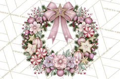 Sugarplum Christmas Village PNG PNG, Pastel Christmas Homes Product Image 5