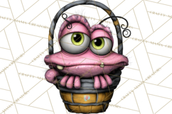 Funny Easter Monsters Clipart, Monster Easter PNG File Product Image 5