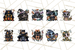 Cute Halloween Insects Clipart PNG Product Image 2