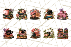 Cozy Chapters Coffee Books Nature Clipart PNG Graphics Product Image 2