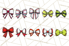 Sports Bows Clipart, Sports Bow PNG, Baseball, Softball Product Image 3