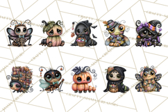 Cute Halloween Insects Clipart PNG Product Image 3