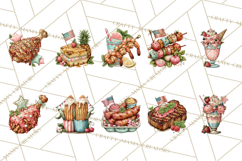 Patriotic Backyard BBQ Clipart and 4th of July Cookout Art Product Image 4