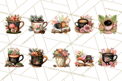 Cozy Chapters Coffee Books Nature Clipart PNG Graphics Product Image 4