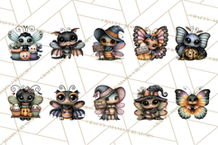 Cute Halloween Insects Clipart PNG Product Image 4