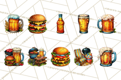 Summer BBQ Beer &amp; Grilling Clipart, Barbecue Png Files Product Image 4