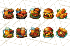 Summer BBQ Beer &amp; Grilling Clipart, Barbecue Png Files Product Image 5