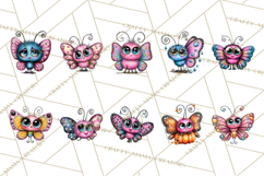 Cute Butterfly Characters Clipart, Spring Png Product Image 5