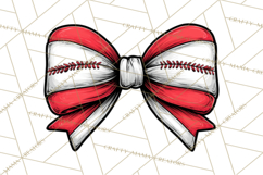 Sports Bows Clipart, Sports Bow PNG, Baseball Png Bow Product Image 5