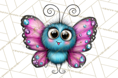 Cute Butterfly Characters Clipart, Spring Png Product Image 5