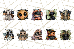 Cute Halloween Insects Clipart PNG Product Image 6