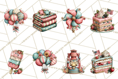 Patriotic Backyard BBQ Clipart and 4th of July Cookout Art Product Image 8