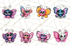 Cute Butterfly Characters Clipart, Spring Png Product Image 8