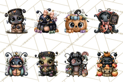 Cute Halloween Insects Clipart PNG Product Image 8