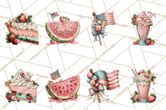 Patriotic Backyard BBQ Clipart and 4th of July Cookout Art Product Image 9