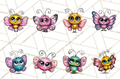 Cute Butterfly Characters Clipart, Spring Png Product Image 10