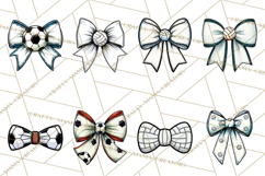 Sports Bows Clipart, Sports Bow PNG, Baseball, Softball Product Image 10