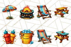 Summer BBQ Beer &amp; Grilling Clipart, Barbecue Png Files Product Image 10