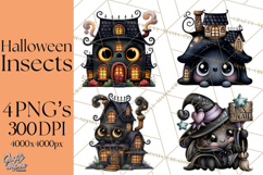 Cute Halloween Insects Clipart PNG Product Image 1