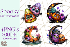 Cute Summerween Beach Monster PNG Clipart Product Image 1