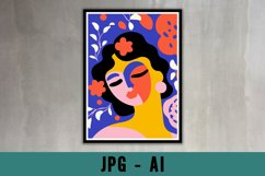 Colorful Woman Wall Art Design Product Image 1