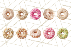 Winter Donuts PNG, Neutral Pastry Clipart, Bakery Elements Product Image 6
