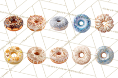 Winter Donuts PNG, Neutral Pastry Clipart, Bakery Elements Product Image 7
