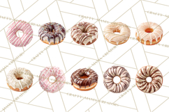 Winter Donuts PNG, Neutral Pastry Clipart, Bakery Elements Product Image 4