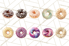 Winter Donuts PNG, Neutral Pastry Clipart, Bakery Elements Product Image 5