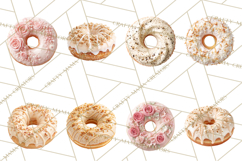 Winter Donuts PNG, Neutral Pastry Clipart, Bakery Elements Product Image 10
