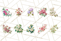 Victorian Floral PNG, Painted Roses, Peonies, Botanical Png Product Image 8